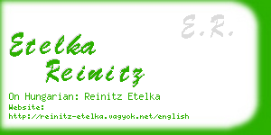 etelka reinitz business card